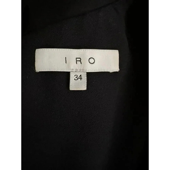 IRO black V-neck Loco Jumpsuit Scalloped Edge Size 34 US size 2 - Picture 8 of 9